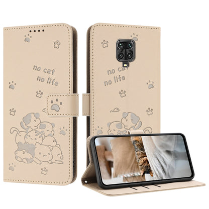 Embossed Kitten Phone Leather Case with Lanyard, For Redmi Note 12 5G Global, For Redmi 10 5G / Note 11E 5G, For Redmi Note 10 4G Global, For Redmi 10C 4G Global, For Redmi 10 / 10 Prime, For Redmi Note 10 Lite, For Redmi Note 10 5G / Note 10T 5G      ...
