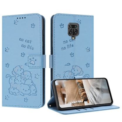 Embossed Kitten Phone Leather Case with Lanyard, For Redmi Note 12 5G Global, For Redmi 10 5G / Note 11E 5G, For Redmi Note 10 4G Global, For Redmi 10C 4G Global, For Redmi 10 / 10 Prime, For Redmi Note 10 Lite, For Redmi Note 10 5G / Note 10T 5G      ...