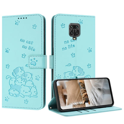 Embossed Kitten Phone Leather Case with Lanyard, For Redmi Note 12 5G Global, For Redmi 10 5G / Note 11E 5G, For Redmi Note 10 4G Global, For Redmi 10C 4G Global, For Redmi 10 / 10 Prime, For Redmi Note 10 Lite, For Redmi Note 10 5G / Note 10T 5G      ...