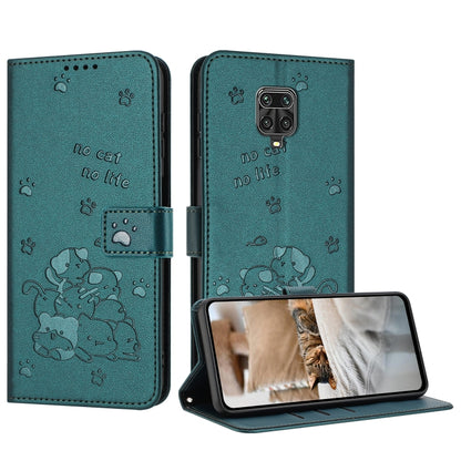 Embossed Kitten Phone Leather Case with Lanyard, For Redmi Note 12 5G Global, For Redmi 10 5G / Note 11E 5G, For Redmi Note 10 4G Global, For Redmi 10C 4G Global, For Redmi 10 / 10 Prime, For Redmi Note 10 Lite, For Redmi Note 10 5G / Note 10T 5G      ...