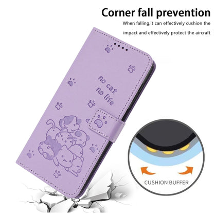 Embossed Kitten Phone Leather Case with Lanyard, For Redmi Note 12 5G Global, For Redmi 10 5G / Note 11E 5G, For Redmi Note 10 4G Global, For Redmi 10C 4G Global, For Redmi 10 / 10 Prime, For Redmi Note 10 Lite, For Redmi Note 10 5G / Note 10T 5G      ...