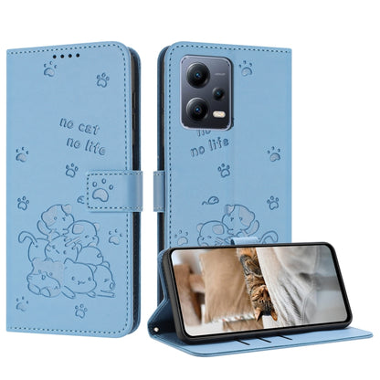Embossed Kitten Phone Leather Case with Lanyard, For Redmi Note 13 Pro 4G Global, For Redmi Note 13 4G Global, For Redmi K70E, For Redmi Note 13 Pro 5G Global, For Redmi Note 13 5G Global, For Redmi Note 13 Pro+ 5G Global, For Redmi K60 Ultra          ...