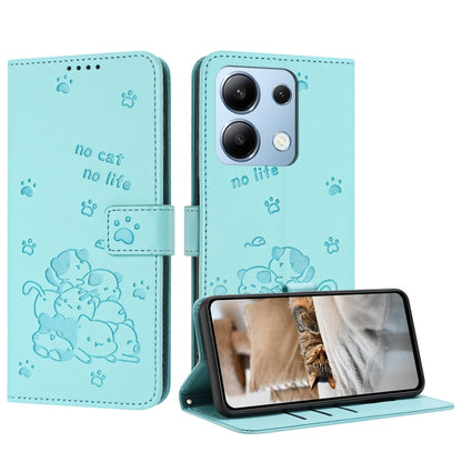 Embossed Kitten Phone Leather Case with Lanyard, For Redmi Note 13 Pro 4G Global, For Redmi Note 13 4G Global, For Redmi K70E, For Redmi Note 13 Pro 5G Global, For Redmi Note 13 5G Global, For Redmi Note 13 Pro+ 5G Global, For Redmi K60 Ultra          ...