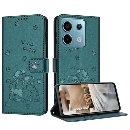 Embossed Kitten Phone Leather Case with Lanyard, For Redmi Note 13 Pro 4G Global, For Redmi Note 13 4G Global, For Redmi K70E, For Redmi Note 13 Pro 5G Global, For Redmi Note 13 5G Global, For Redmi Note 13 Pro+ 5G Global, For Redmi K60 Ultra          ...