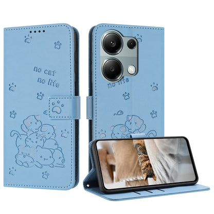 Embossed Kitten Phone Leather Case with Lanyard, For Redmi Note 13 Pro 4G Global, For Redmi Note 13 4G Global, For Redmi K70E, For Redmi Note 13 Pro 5G Global, For Redmi Note 13 5G Global, For Redmi Note 13 Pro+ 5G Global, For Redmi K60 Ultra          ...
