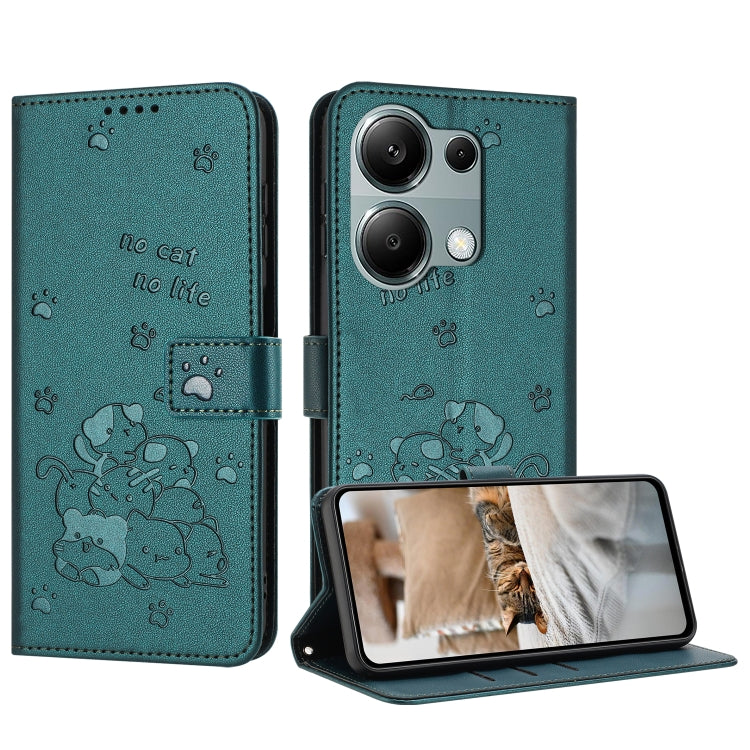 Embossed Kitten Phone Leather Case with Lanyard, For Redmi Note 13 Pro 4G Global, For Redmi Note 13 4G Global, For Redmi K70E, For Redmi Note 13 Pro 5G Global, For Redmi Note 13 5G Global, For Redmi Note 13 Pro+ 5G Global, For Redmi K60 Ultra          ...