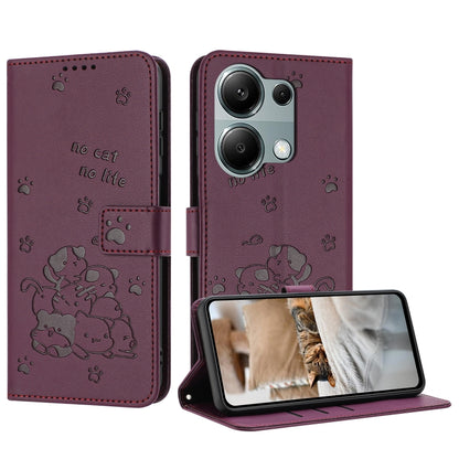 Embossed Kitten Phone Leather Case with Lanyard, For Redmi Note 13 Pro 4G Global, For Redmi Note 13 4G Global, For Redmi K70E, For Redmi Note 13 Pro 5G Global, For Redmi Note 13 5G Global, For Redmi Note 13 Pro+ 5G Global, For Redmi K60 Ultra          ...