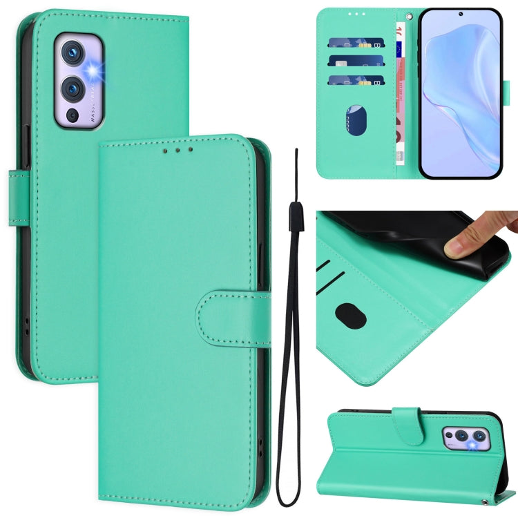Skin Feel Solid Color Leather Phone Case with Lanyard, For OnePlus 9, For OnePlus Nord N10 5G