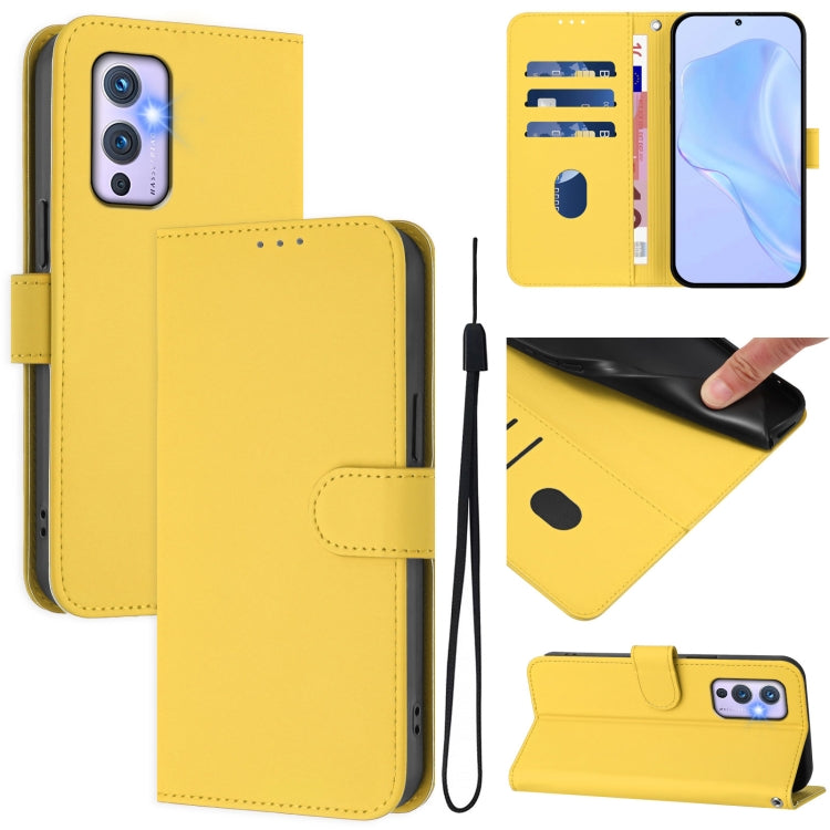 Skin Feel Solid Color Leather Phone Case with Lanyard, For OnePlus 9, For OnePlus Nord N10 5G