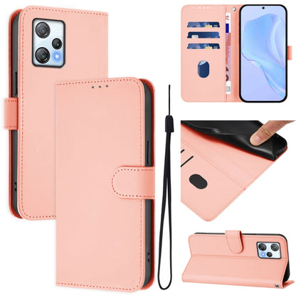 Skin Feel Solid Color Leather Phone Case with Lanyard, For Blackview A53