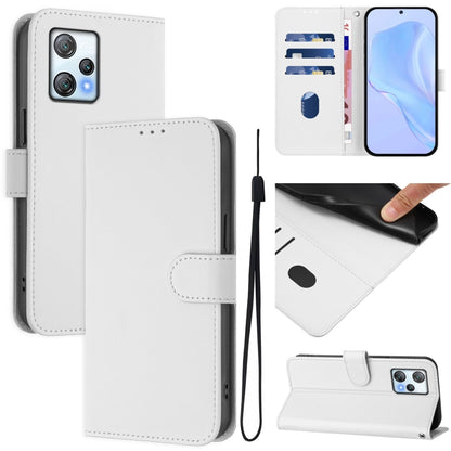 Skin Feel Solid Color Leather Phone Case with Lanyard, For Blackview A53