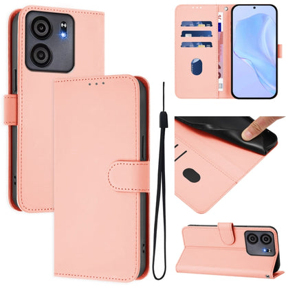 Skin Feel Solid Color Leather Phone Case with Lanyard, For BLU View 5, For BLU View Speed