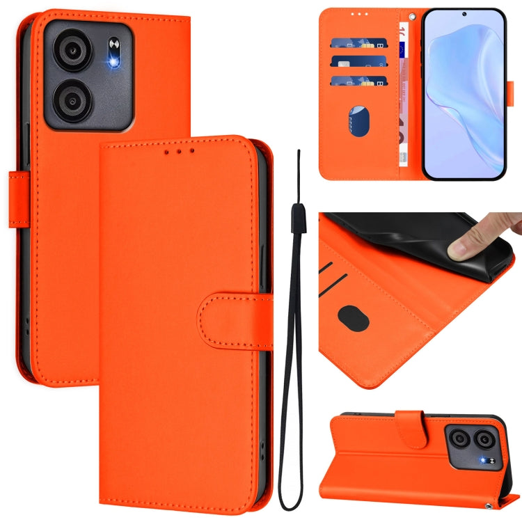 Skin Feel Solid Color Leather Phone Case with Lanyard, For BLU View 5, For BLU View Speed