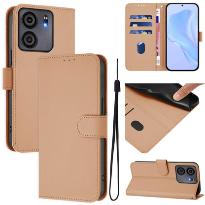 Skin Feel Solid Color Leather Phone Case with Lanyard, For BLU View 5, For BLU View Speed