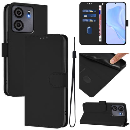 Skin Feel Solid Color Leather Phone Case with Lanyard, For BLU View 5, For BLU View Speed