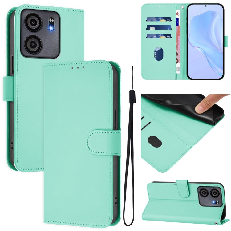 Skin Feel Solid Color Leather Phone Case with Lanyard, For BLU View 5, For BLU View Speed