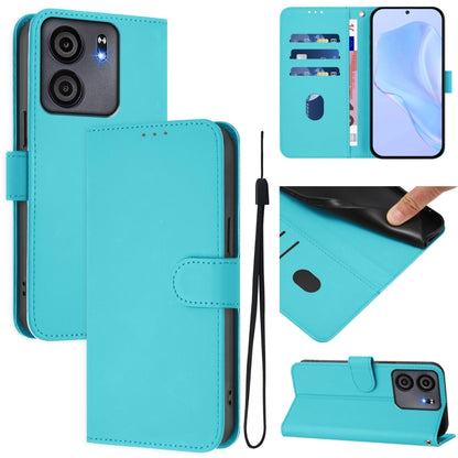 Skin Feel Solid Color Leather Phone Case with Lanyard, For BLU View 5, For BLU View Speed