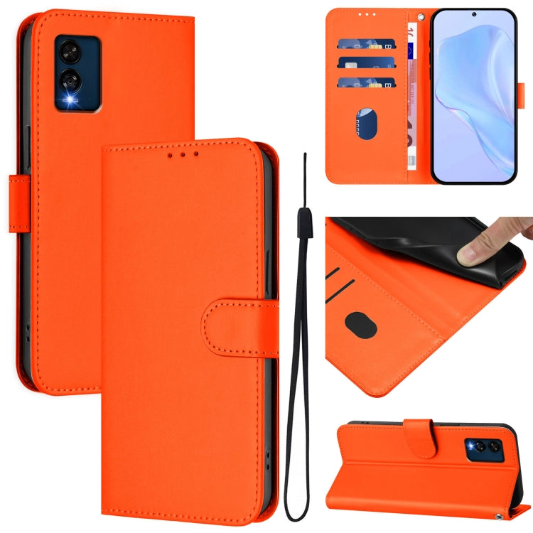Skin Feel Solid Color Leather Phone Case with Lanyard, For BLU View 5, For BLU View Speed
