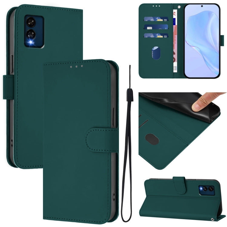 Skin Feel Solid Color Leather Phone Case with Lanyard, For BLU View 5, For BLU View Speed