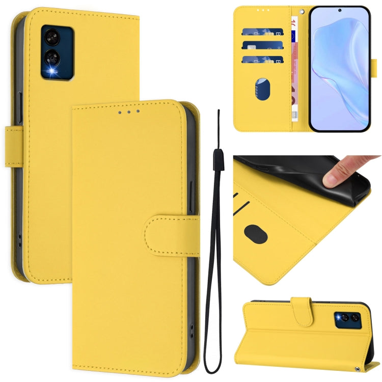 Skin Feel Solid Color Leather Phone Case with Lanyard, For BLU View 5, For BLU View Speed