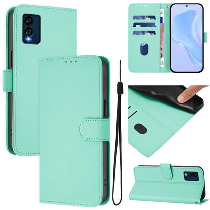 Skin Feel Solid Color Leather Phone Case with Lanyard, For BLU View 5, For BLU View Speed