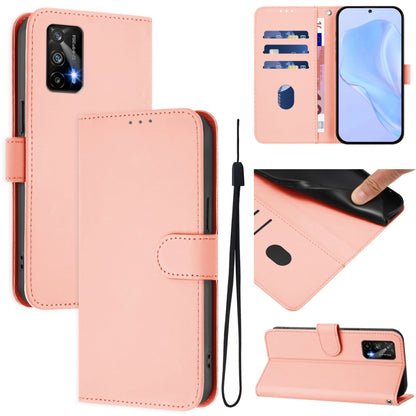Skin Feel Solid Color Leather Phone Case with Lanyard, For Realme GT 5G / GT Neo 5G