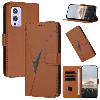 Triangle Pattern Buckle Clasp Leather Phone Case, For OnePlus Nord 2 5G, For OnePlus 9 Pro, For OnePlus 9