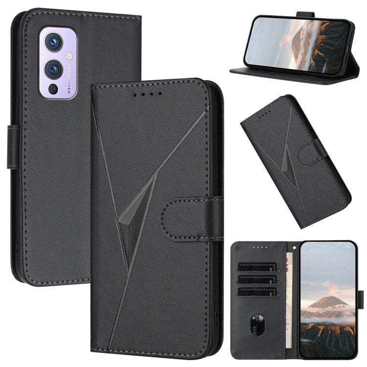 Triangle Pattern Buckle Clasp Leather Phone Case, For OnePlus Nord 2 5G, For OnePlus 9 Pro, For OnePlus 9