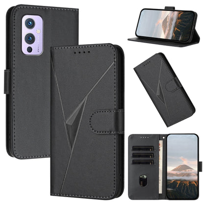 Triangle Pattern Buckle Clasp Leather Phone Case, For OnePlus Nord 2 5G, For OnePlus 9 Pro, For OnePlus 9