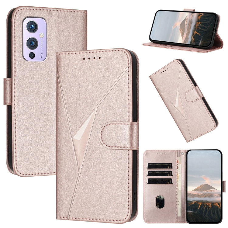 Triangle Pattern Buckle Clasp Leather Phone Case, For OnePlus Nord 2 5G, For OnePlus 9 Pro, For OnePlus 9