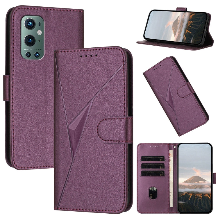 Triangle Pattern Buckle Clasp Leather Phone Case, For OnePlus Nord 2 5G, For OnePlus 9 Pro, For OnePlus 9