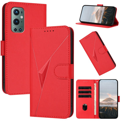 Triangle Pattern Buckle Clasp Leather Phone Case, For OnePlus Nord 2 5G, For OnePlus 9 Pro, For OnePlus 9