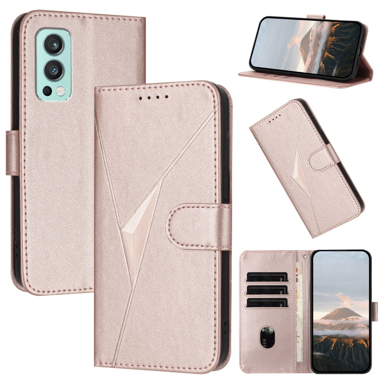 Triangle Pattern Buckle Clasp Leather Phone Case, For OnePlus Nord 2 5G, For OnePlus 9 Pro, For OnePlus 9