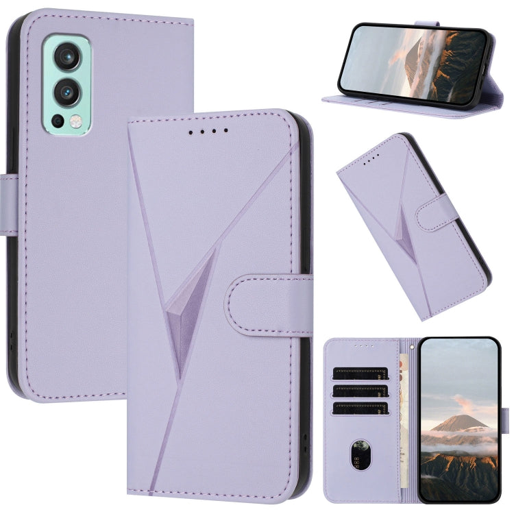 Triangle Pattern Buckle Clasp Leather Phone Case, For OnePlus Nord 2 5G, For OnePlus 9 Pro, For OnePlus 9