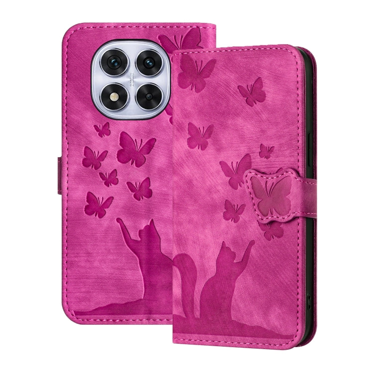 Butterfly Cat Embossing Flip Leather Phone Case, For Redmi Note 17 5G / 4G Global 169.7mm, For Redmi Note 17 Pro Max 5G Global 163.4mm, For Redmi Note 17 Pro 5G Global 163.5mm, For Redmi 17 5G / 4G Global 170mm, For Redmi Note 15 Pro+ 5G Global 163.3mm...