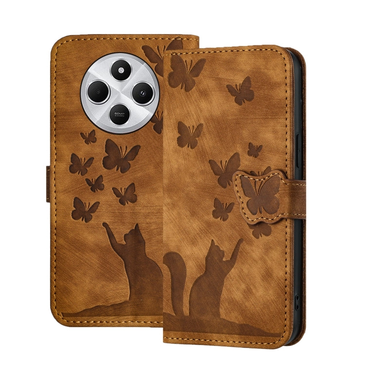 Butterfly Cat Embossing Flip Leather Phone Case, For Redmi Note 17 5G / 4G Global 169.7mm, For Redmi Note 17 Pro Max 5G Global 163.4mm, For Redmi Note 17 Pro 5G Global 163.5mm, For Redmi 17 5G / 4G Global 170mm, For Redmi Note 15 Pro+ 5G Global 163.3mm...