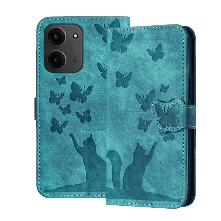 Butterfly Cat Embossing Flip Leather Phone Case, For Redmi Note 17 5G / 4G Global 169.7mm, For Redmi Note 17 Pro Max 5G Global 163.4mm, For Redmi Note 17 Pro 5G Global 163.5mm, For Redmi 17 5G / 4G Global 170mm, For Redmi Note 15 Pro+ 5G Global 163.3mm...