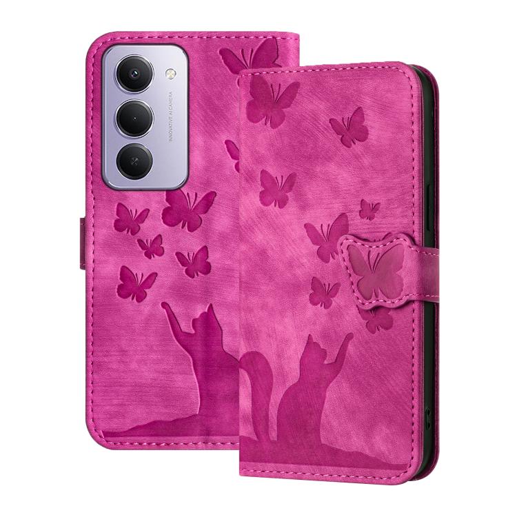 Butterfly Cat Embossing Flip Leather Phone Case, For Redmi Note 17 5G / 4G Global 169.7mm, For Redmi Note 17 Pro Max 5G Global 163.4mm, For Redmi Note 17 Pro 5G Global 163.5mm, For Redmi 17 5G / 4G Global 170mm, For Redmi Note 15 Pro+ 5G Global 163.3mm...