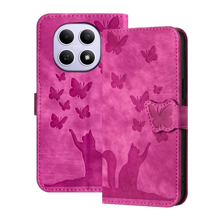 Butterfly Cat Embossing Flip Leather Phone Case, For Redmi Note 17 5G / 4G Global 169.7mm, For Redmi Note 17 Pro Max 5G Global 163.4mm, For Redmi Note 17 Pro 5G Global 163.5mm, For Redmi 17 5G / 4G Global 170mm, For Redmi Note 15 Pro+ 5G Global 163.3mm...