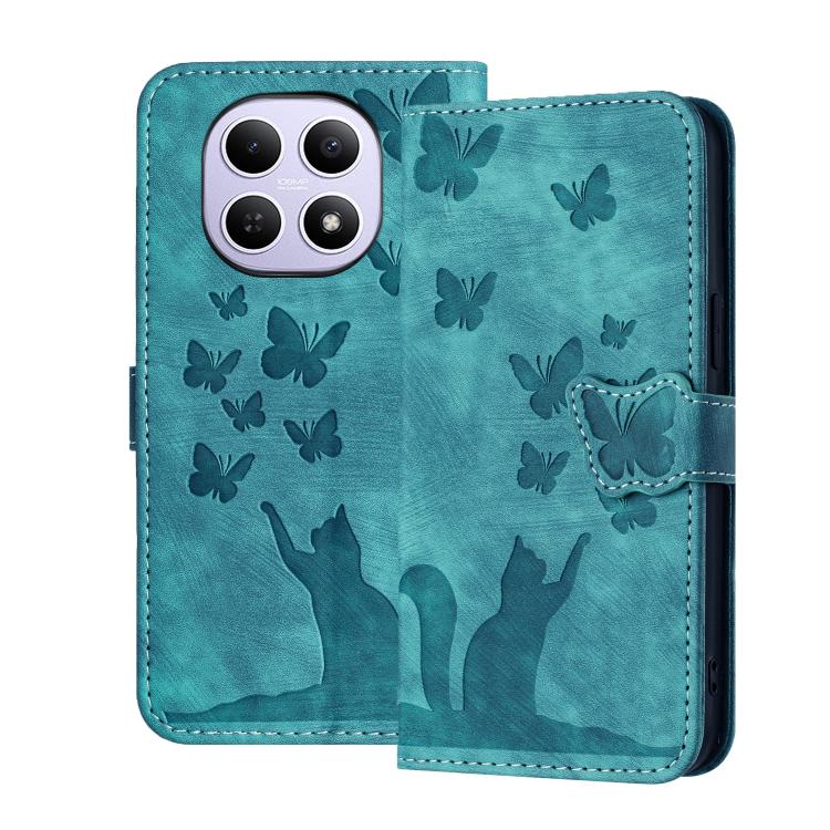 Butterfly Cat Embossing Flip Leather Phone Case, For Redmi Note 17 5G / 4G Global 169.7mm, For Redmi Note 17 Pro Max 5G Global 163.4mm, For Redmi Note 17 Pro 5G Global 163.5mm, For Redmi 17 5G / 4G Global 170mm, For Redmi Note 15 Pro+ 5G Global 163.3mm...