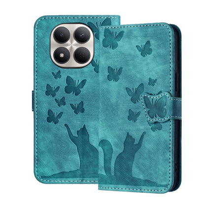 Butterfly Cat Embossing Flip Leather Phone Case, For Redmi Note 17 5G / 4G Global 169.7mm, For Redmi Note 17 Pro Max 5G Global 163.4mm, For Redmi Note 17 Pro 5G Global 163.5mm, For Redmi 17 5G / 4G Global 170mm, For Redmi Note 15 Pro+ 5G Global 163.3mm...