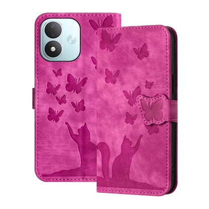 Butterfly Cat Embossing Flip Leather Phone Case, For Redmi Note 17 5G / 4G Global 169.7mm, For Redmi Note 17 Pro Max 5G Global 163.4mm, For Redmi Note 17 Pro 5G Global 163.5mm, For Redmi 17 5G / 4G Global 170mm, For Redmi Note 15 Pro+ 5G Global 163.3mm...