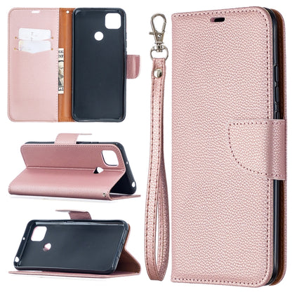 Light pink flip PU leather wallet case with card slots and wrist lanyard strap
