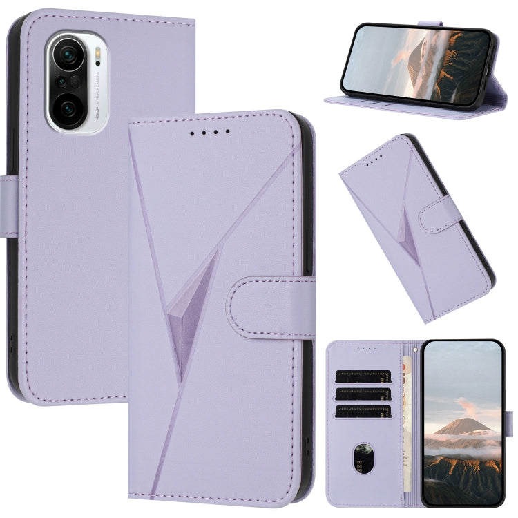 Triangle Pattern Buckle Clasp Leather Phone Case, For Xiaomi Mi 11 Pro, For Xiaomi Poco F3, For Xiaomi Mi 11