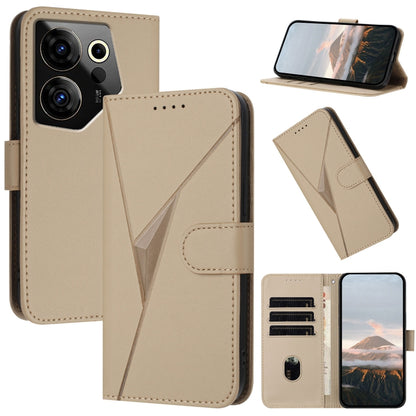 Triangle Pattern Buckle Clasp Leather Phone Case, For Tecno Spark 20, For Tecno Spark Go 2024, For Tecno Camon 20 Premier, For Tecno Camon 20 / Camon 20 Pro 4G, For Tecno Spark 10C, For Tecno Spark 10 4G, For Tecno Spark Go 2023, For Tecno Spark 10 Pro...