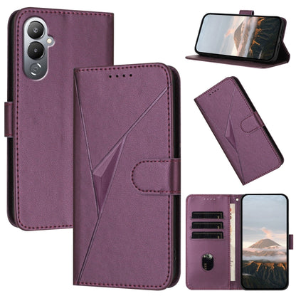 Triangle Pattern Buckle Clasp Leather Phone Case, For Tecno Spark 20, For Tecno Spark Go 2024, For Tecno Camon 20 Premier, For Tecno Camon 20 / Camon 20 Pro 4G, For Tecno Spark 10C, For Tecno Spark 10 4G, For Tecno Spark Go 2023, For Tecno Spark 10 Pro...