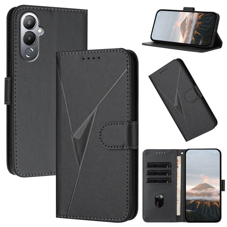 Triangle Pattern Buckle Clasp Leather Phone Case, For Tecno Spark 20, For Tecno Spark Go 2024, For Tecno Camon 20 Premier, For Tecno Camon 20 / Camon 20 Pro 4G, For Tecno Spark 10C, For Tecno Spark 10 4G, For Tecno Spark Go 2023, For Tecno Spark 10 Pro...