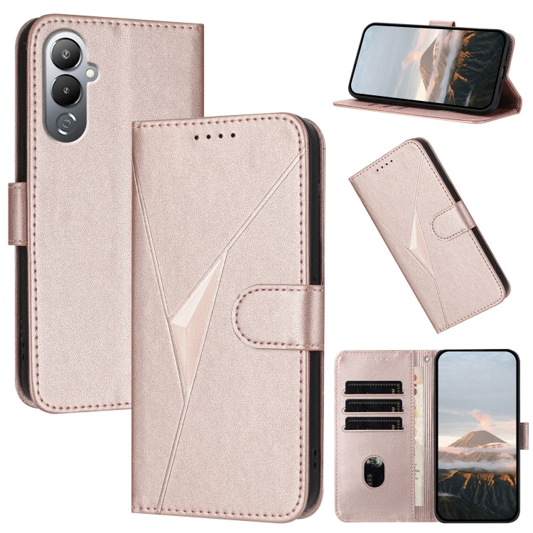Triangle Pattern Buckle Clasp Leather Phone Case, For Tecno Spark 20, For Tecno Spark Go 2024, For Tecno Camon 20 Premier, For Tecno Camon 20 / Camon 20 Pro 4G, For Tecno Spark 10C, For Tecno Spark 10 4G, For Tecno Spark Go 2023, For Tecno Spark 10 Pro...