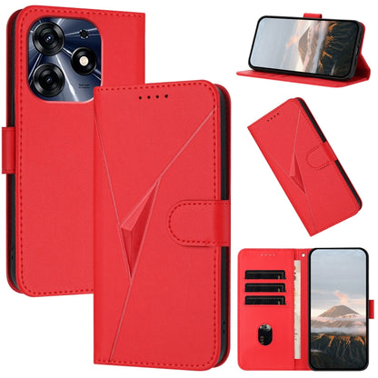 Triangle Pattern Buckle Clasp Leather Phone Case, For Tecno Spark 20, For Tecno Spark Go 2024, For Tecno Camon 20 Premier, For Tecno Camon 20 / Camon 20 Pro 4G, For Tecno Spark 10C, For Tecno Spark 10 4G, For Tecno Spark Go 2023, For Tecno Spark 10 Pro...