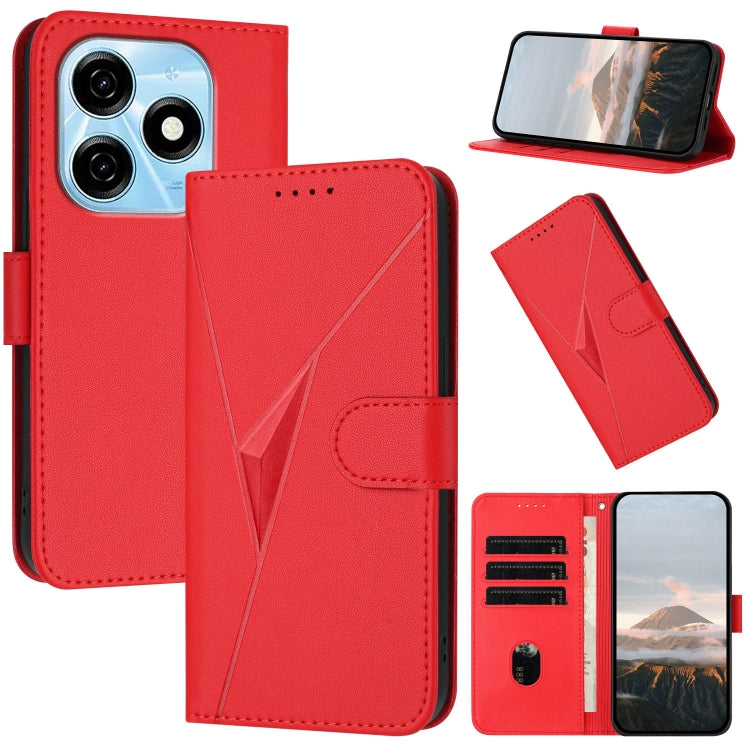 Triangle Pattern Buckle Clasp Leather Phone Case, For Tecno Spark 20, For Tecno Spark Go 2024, For Tecno Camon 20 Premier, For Tecno Camon 20 / Camon 20 Pro 4G, For Tecno Spark 10C, For Tecno Spark 10 4G, For Tecno Spark Go 2023, For Tecno Spark 10 Pro...
